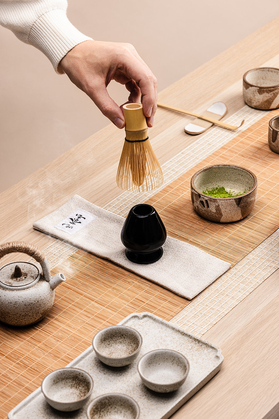 Matcha-Bambusbesen (Chasen)